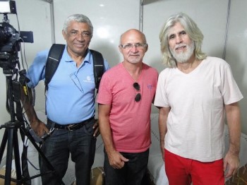 Zé Carlos(cinegrafista TV Sâo Francsico), Gilvan Souza (PMPA) e o cantor Oswaldo Montenegro