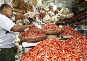 O quilo do camarão  (foto) em Paulo Afonso esta sendo comercializado a R$ 25,00