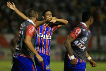 Eder marcou o gol do Bahia no Joia da Princesa, mas tricolor sofreu o empate no fim.