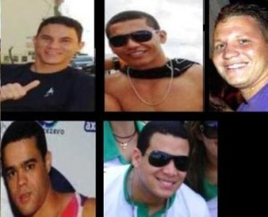 Da esquerda para direita:  Raul, Renato e Diêgo; Neto e Jerinho