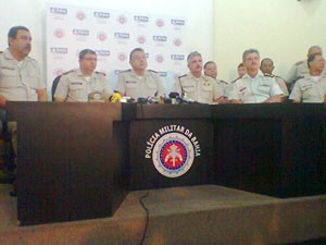 Entrevista coletiva do comandante da Polícia Militar da Bahia