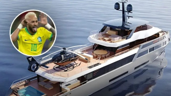 O novo iate de Neymar, batizado de Enejota, é um super iate de luxo construído no Brasil.