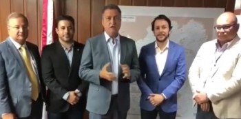 Fábio Vilas-Boas (Secretário Estadual da Saúde); David Cavalcanti (Prefeito de Glória-BA), Rui C