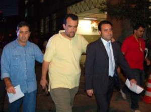 João  Andrade Neto no momento da saída da Polinter 