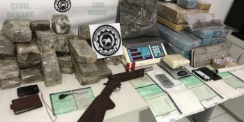 Material apreendido na operação (Foto: Assessoria da Secretaria de Segurança Pública de Sergipe)