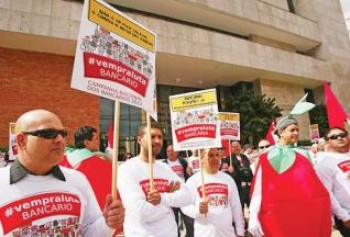 Os bancários prometem paralizar agências em todo o país 