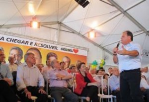 Geddel contou com o apoio da candidata Dilma Rousseff. 