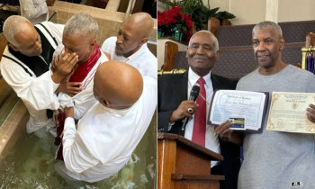 Denzel Washington foi batizado em uma ingreja em Nova York