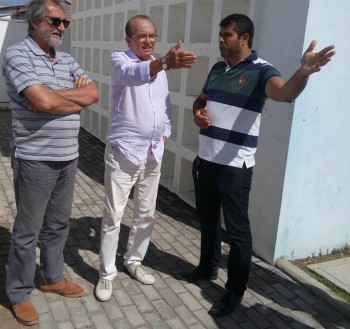 Sec. Wilson Pereira  com o prefeito Luiz de Deus e o vereador  Leco