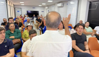 José Renato, secretário da SEPLANE, durante apresentação do Panorama Municipal.