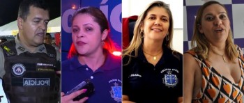 Carlos Humberto (20º BPM), Mirela Santana (18ª COORPIN), Juliana Fontes (DEAM) e Antônia Jane (De