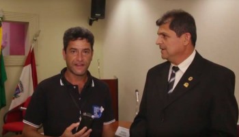 Repórter AC Zuca e o vereador Edílson do Hospital